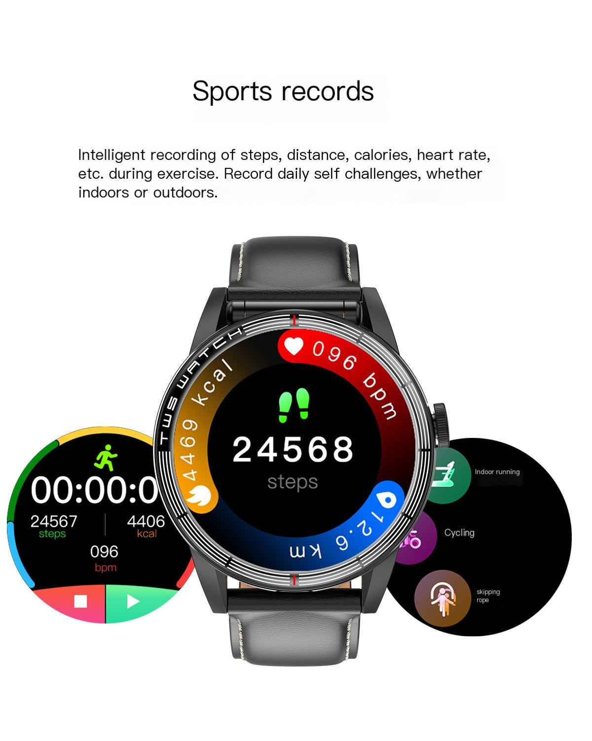 R6 V22 TWS Smartwatch with Heart Rate & Blood Oxygen