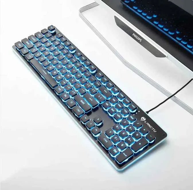 Wired Film Luminous USB Keyboard – Typing &amp; Gaming Elevated