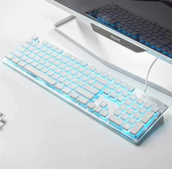 Wired Film Luminous USB Keyboard – Typing &amp; Gaming Elevated