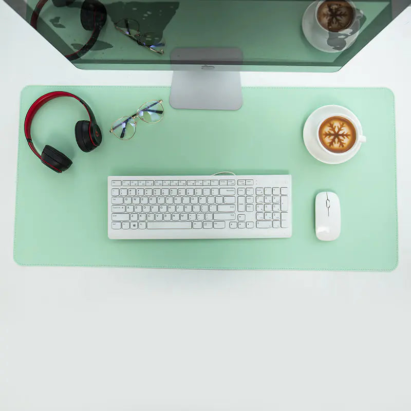 Large Waterproof Leather Desk Mouse Pad with Logo Design