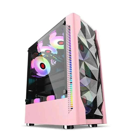 Desktop PC Case – Compatible with Large & Medium Motherboards, Under-Mount Power Supply