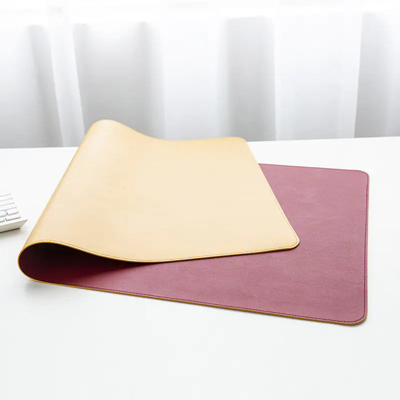 Large Waterproof Leather Desk Mouse Pad with Logo Design