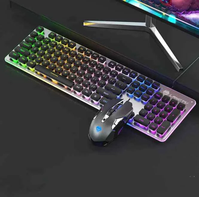 Wired Film Luminous USB Keyboard – Typing &amp; Gaming Elevated