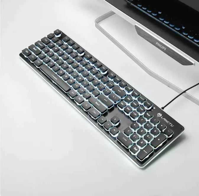 Wired Film Luminous USB Keyboard – Typing &amp; Gaming Elevated