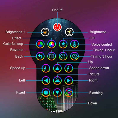 Smart LED RGB Bluetooth Curtain String Lights