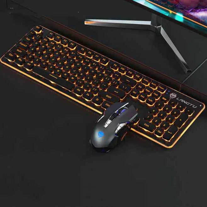 Wired Film Luminous USB Keyboard – Typing &amp; Gaming Elevated