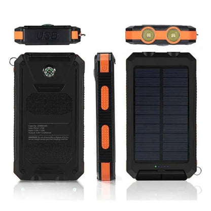 Jumbo Capacity 20,000 mAh Waterproof Solar Power Bank