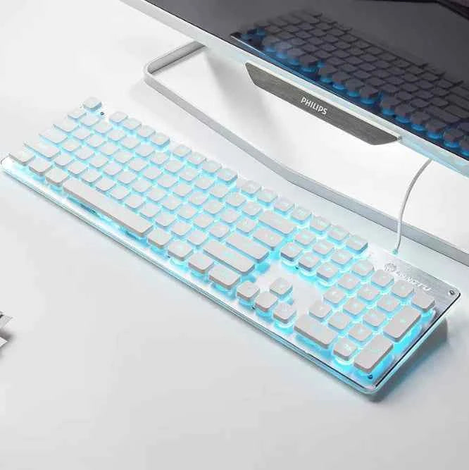 Wired Film Luminous USB Keyboard – Typing &amp; Gaming Elevated