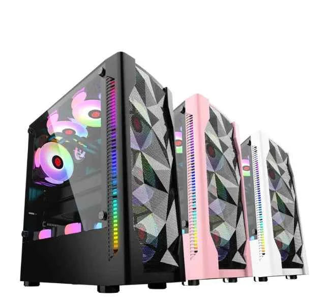 Desktop PC Case – Compatible with Large & Medium Motherboards, Under-Mount Power Supply