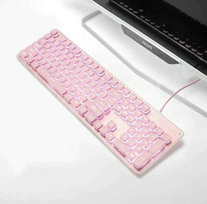 Wired Film Luminous USB Keyboard – Typing &amp; Gaming Elevated