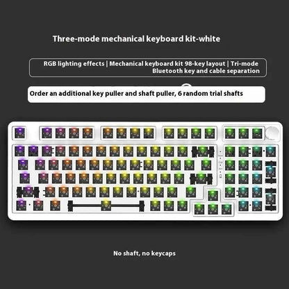 98 Key Wireless Bluetooth Three-model Mechanical Keyboard Gaming Electronic Sports Office