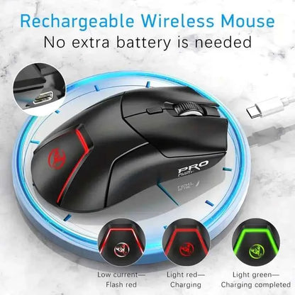 HXSJ 2.4G Wireless Mute Game Mouse with 4000DPI